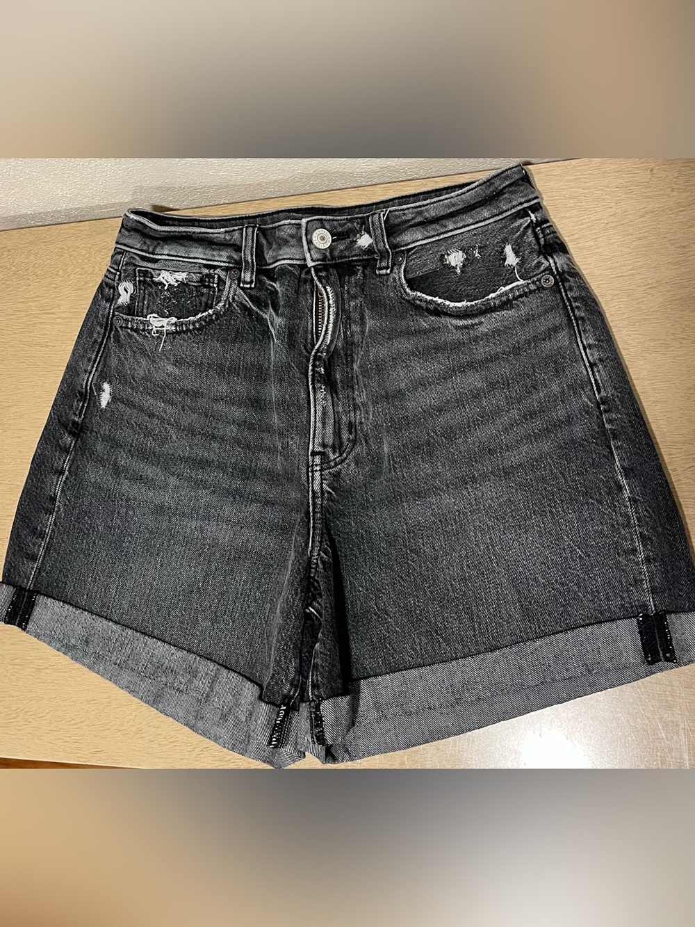 American Eagle Black Denim Shorts